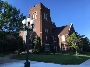 Susie Pearsal outside church 2